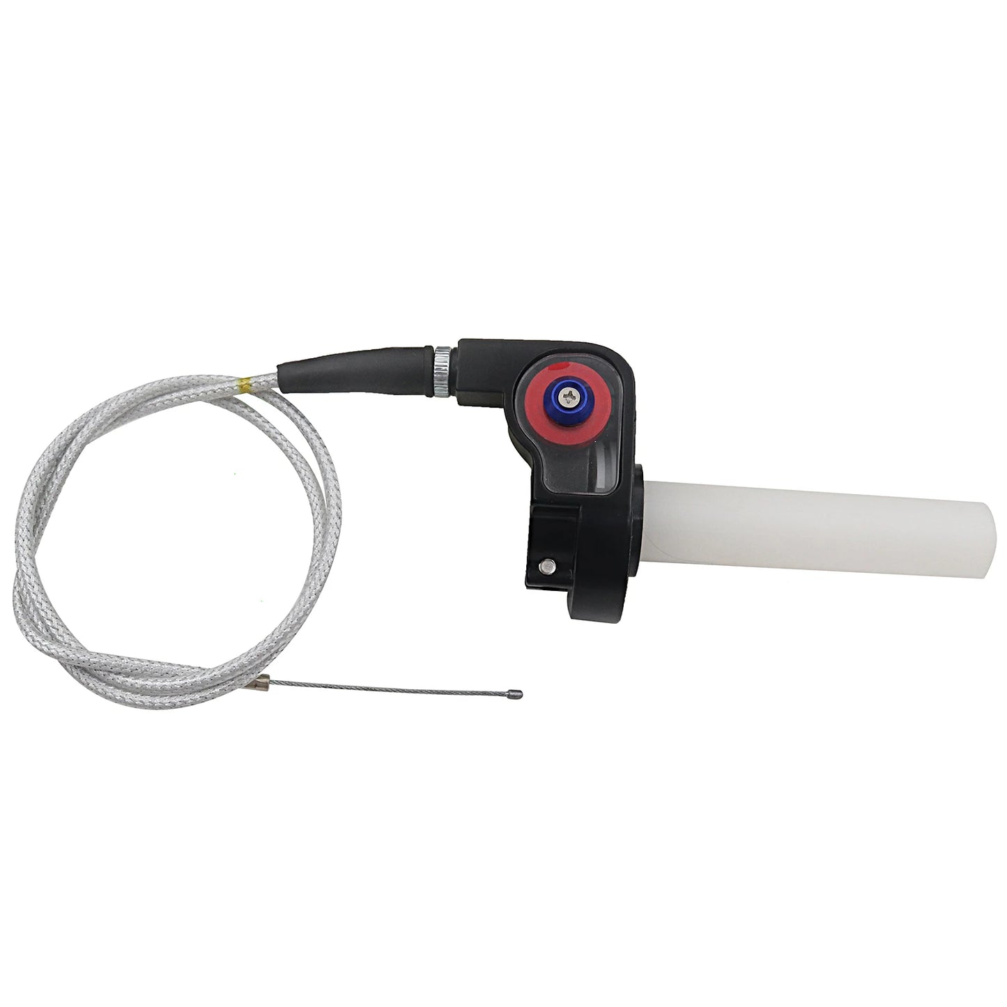 Motorcycle 1/4 Quick Turn Throttle Grip Set – Twist Gas Throttle Handle + 980mm Throttle Cable for Dirt & Pit Bikes, Motocross