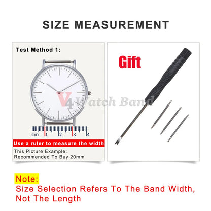 Ribbed Nylon Watch Strap - 18mm 20mm 22mm Military Style Replacement Watchband