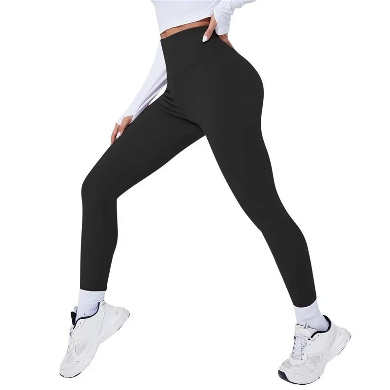 High Waist Thermal Yoga Leggings for Women – Butt Lifting Push-Up Sports Tights for Running, Gym & Fitness Wear