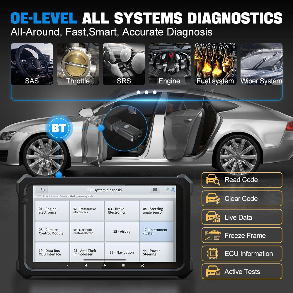 XTOOL Anyscan A30M Bluetooth OBD2 Scanner – Car Diagnostic Tool, 23+ Reset Services, CANFD Protocol, Lifetime Free Updates