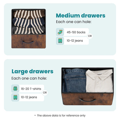 Bedroom Dresser with 7 Fabric Drawers – Organizer Storage Closet & Clothes Display Cabinet for Living Room
