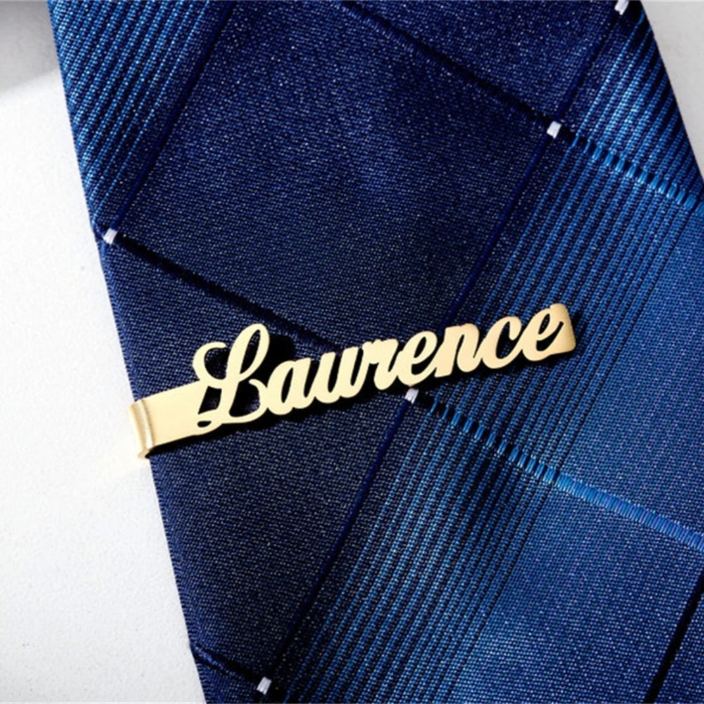 Personalized Tie Clip for Men – Custom Name Stainless Steel Tie Bar, Perfect for Husband & Groomsmen Gifts