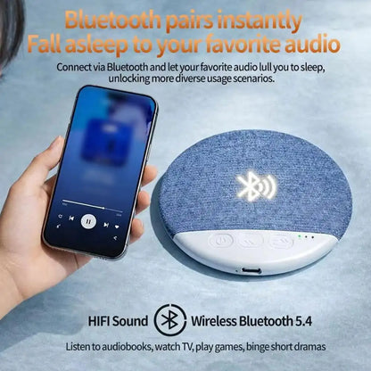 Under Pillow Mini Speaker - HiFi Stereo Sleep Sound Machine with White Noise & 30/60/90-Min Timer