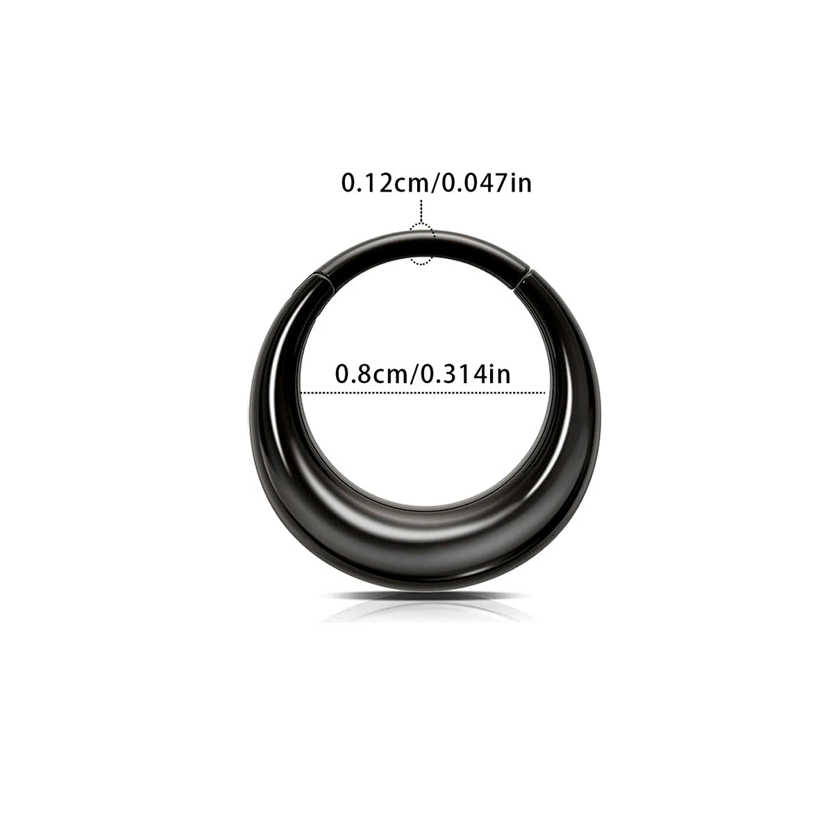 316L Stainless Steel Hoop Nose Ring – Water Drop Hinge Clicker Septum & Cartilage Earring for Women & Men Piercings