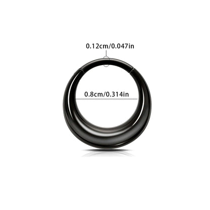 316L Stainless Steel Hoop Nose Ring – Water Drop Hinge Clicker Septum & Cartilage Earring for Women & Men Piercings