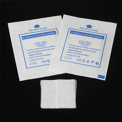 20PCS 8-Layer Sterile Cotton Gauze Pads - Waterproof Medical Wound Dressing, First Aid Supplies 5/7.5/10cm