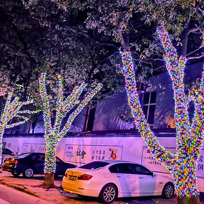 7m 50-Light LED Solar String Lights | 8 Patterns Waterproof Fairy Lights for Garden Wedding Party Decoration