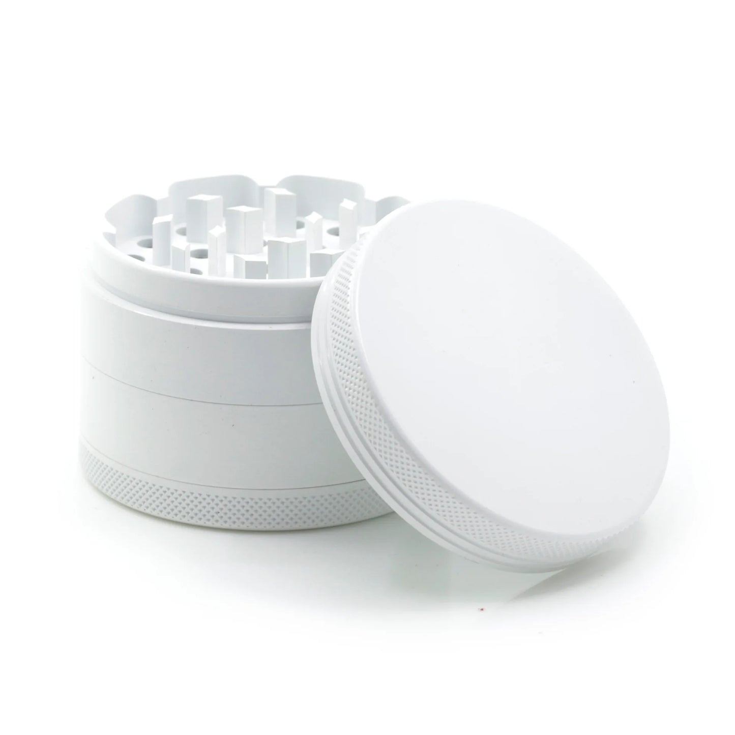 White Ceramic Coating Spice Grinder – 4-Layer 63mm (2.5") Nonstick Metal Herb Grinder
