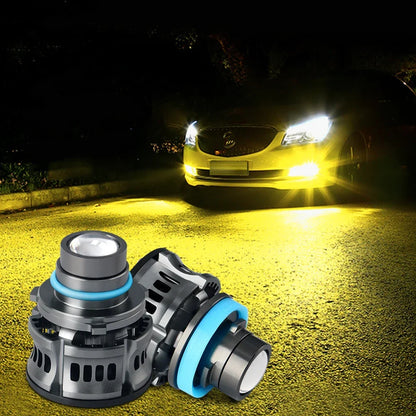 Laser Lens Car Headlight & Fog Light Bulb – H7/H8/H9/H11/9006 HB4 LED, White/Yellow/Ice Blue