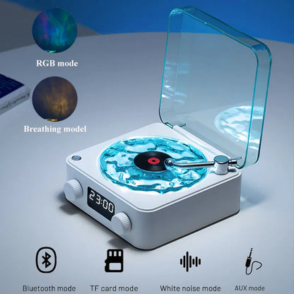 Mini Retro Bluetooth Speaker – Portable White Noise Subwoofer with RGB Lights, Sleep Aid, TF Card Support