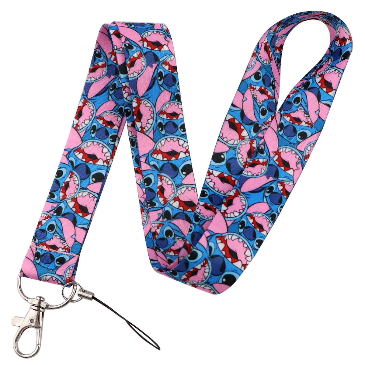 Cute Alien & Angel Cartoon Credential Holder Lanyard for Key, Card Badge & Gym Accessories