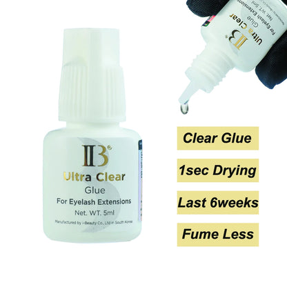 Original IB Lash Glue Super Plus Hyper Bond - I-Beauty Eyelash Extension Adhesive, Long Lasting & Fast Dry, Korea