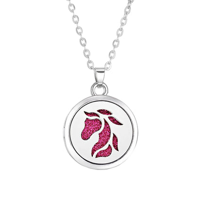 Tree of Life Aromatherapy Necklace – Stainless Steel Essential Oil Diffuser Locket Pendant
