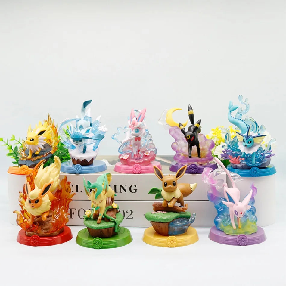 Pokémon Pikachu and Eevee Blind Box Figures - 8-Style Anime Collectible Action Dolls and Desktop Decorations for Birthday Gifts