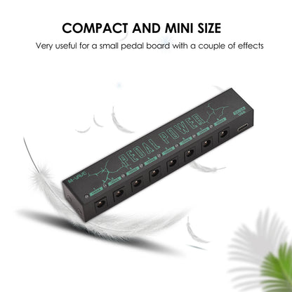 M-VAVE Pedal Power Supply – 8 Isolated DC Outputs for Guitar Pedals and Effectors