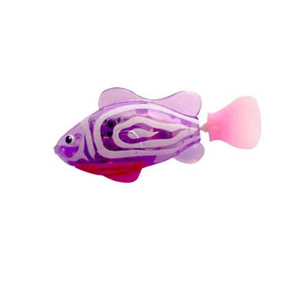 LED Interactive Cat Toy Robot Fish – Glowing Electric Swimming Motion Toy to Stimulate Kitten Hunting Instincts & Playful Exercise