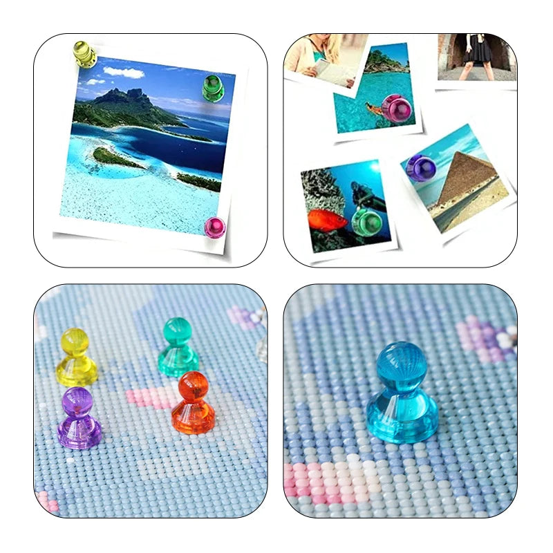 14 Pcs/Set Strong Neodymium Skittle Pin Magnets: Multi-Use Fridge and Whiteboard Magnets for Office, Advertising, Education