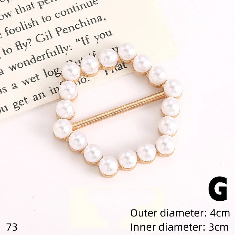 Metal Ring Waist & Scarf Button – Fashion Corner Hem Brooch, Waist Knotted Buckle, T-Shirt Fixing Accessory for Women & Girls