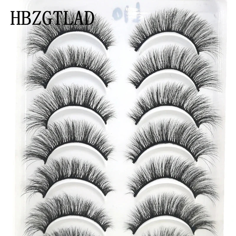 10 Pairs 3D Mink False Eyelashes – Natural Long & Short Lash Extensions Makeup Kit (41 Styles)