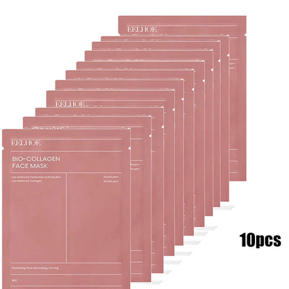 Bio Collagen Face Mask Set - Deep Hydrating Overnight Pore Minimizing Brightening Skincare