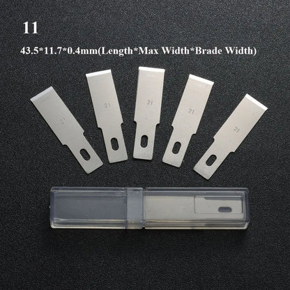 10pcs Non-Slip Metal Craft Knife Blades – Precision Engraving & Cutter Tools for PCB Repair & Mobile Phone Scalpel