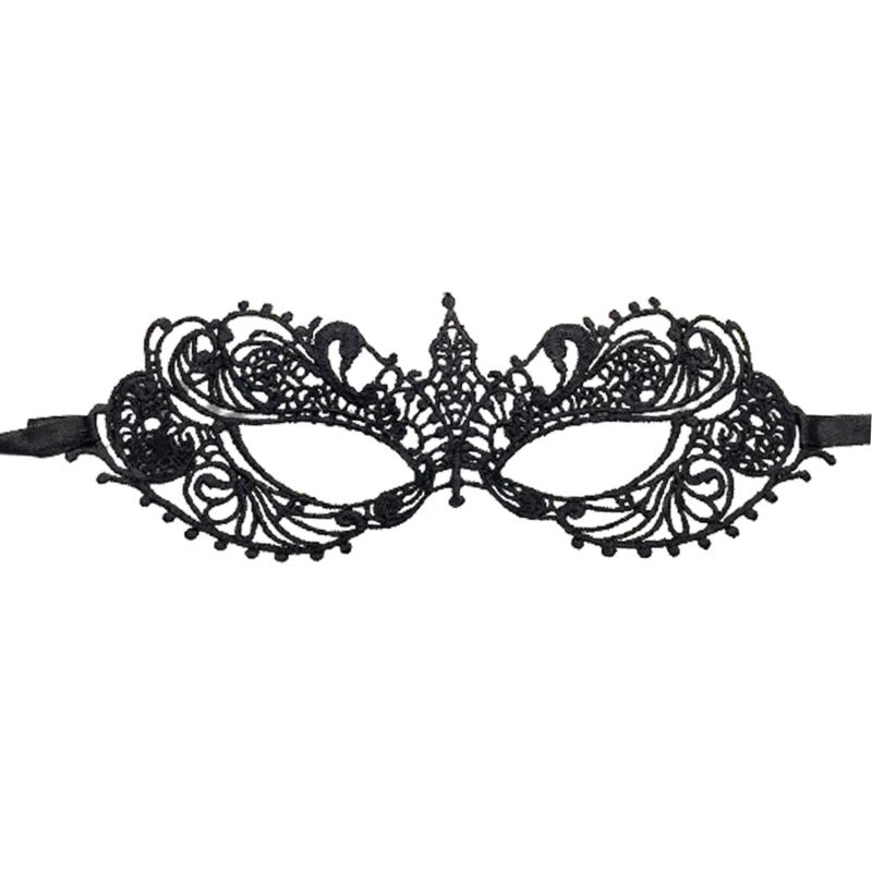 Black Queen Lace Mask — Embroidered Applique Masquerade Mask for Women, Party, Carnival, Wedding & Halloween Accessories