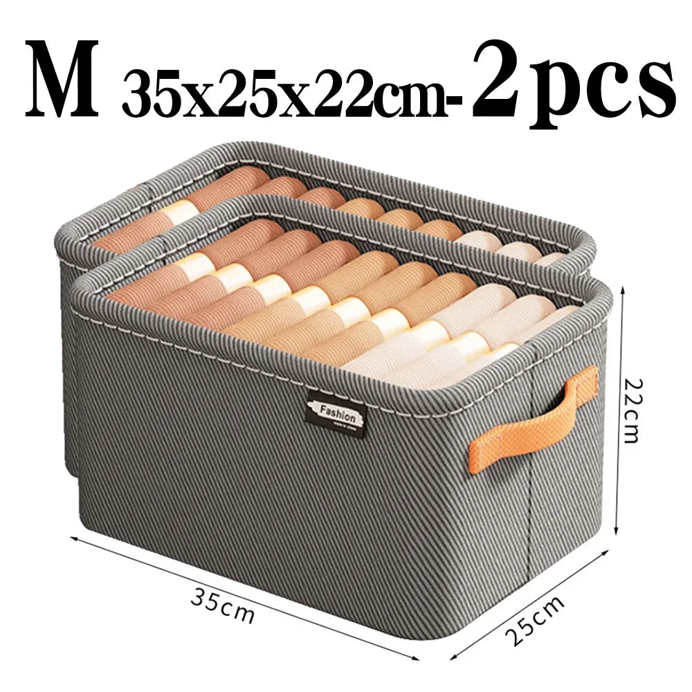 Thick Clothes Storage Organizer Box - Wardrobe Drawer Cabinet Organizer for Pants, Sweaters & Jeans