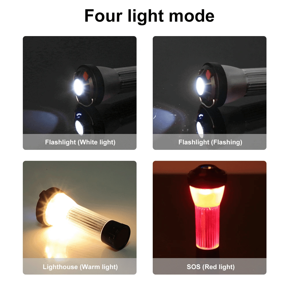 2200mAh Camping Lantern with Magnetic Base – LED Emergency Flashlight with 5 Lighting Modes, Blackdog Goal Zero Style