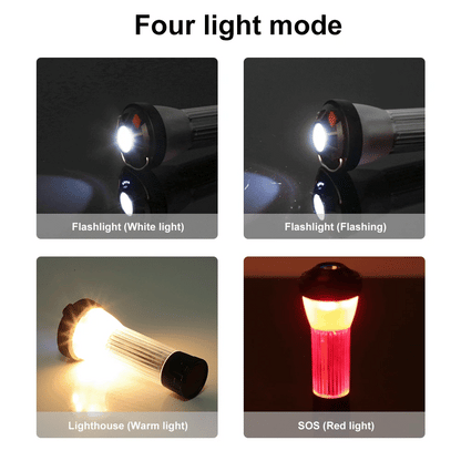 2200mAh Camping Lantern with Magnetic Base – LED Emergency Flashlight with 5 Lighting Modes, Blackdog Goal Zero Style