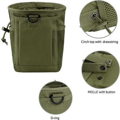 Molle Dump Pouch – Adjustable Hunting Magazine Recovery Bag, Ammo Belt Waist Fanny Pack, Holster Bag