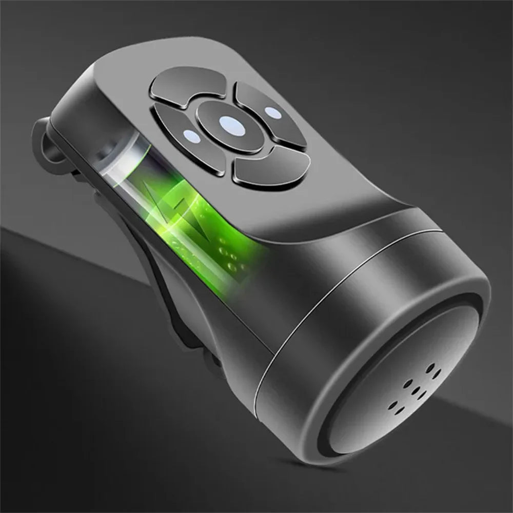 USB Rechargeable Electric Bike Bell & Motorcycle Horn – 4 Modes Mountain Bicycle Anti-Theft Alarm Cycling Accessory with Loud Sound Alert