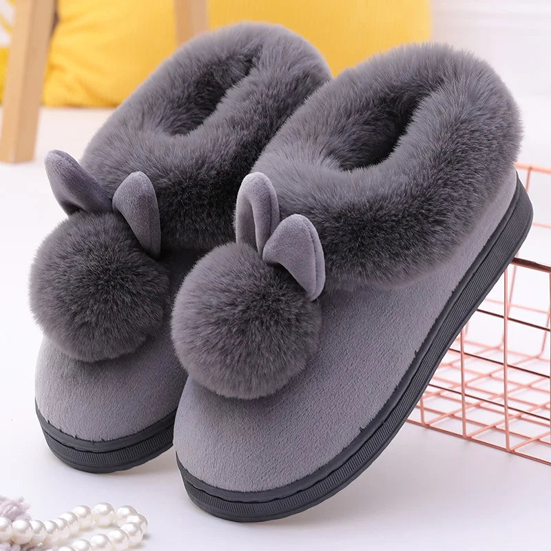 Litfun Women’s Fuzzy House Slippers – Plush Lined Anti-Skid Indoor Slides, Warm Winter Comfort Shoes