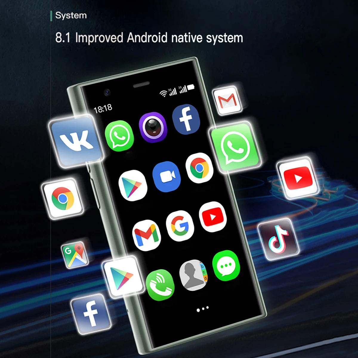 SOYES S23 Pro Mini Android Phone — 3.0" Display, 2GB RAM, 16GB ROM, Dual SIM, 1000mAh, 3G Compact Smartphone