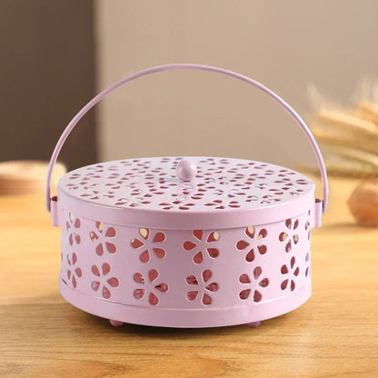Portable Mosquito Coil Tray Holder – Sandalwood Incense Burner Box for Home Insect Repellent & Anti-Fire Safety