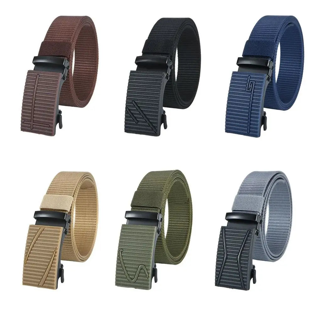 Men's Casual Cowboy Nylon Belt – Breathable Tactical Waistbelt with Alloy Buckle for Outdoor Accessories