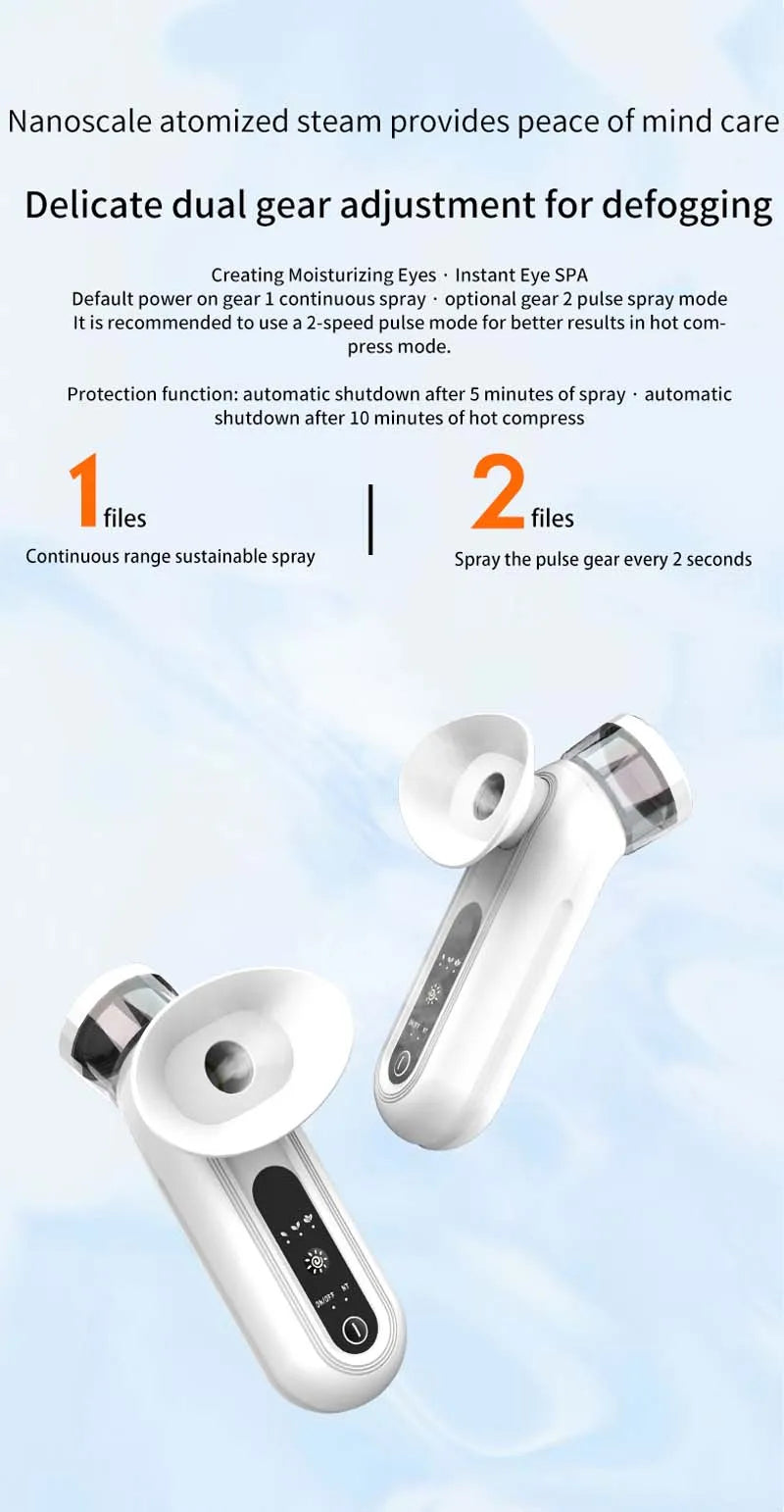 Portable Nano USB Eye Mist Sprayer – Ionic Warm Compress Humidifier for Eye Care & Dry Eye Relief