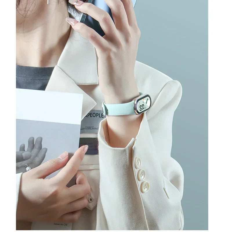Waterproof Silicone Sport Strap for Xiaomi Mi Band 9/8/NFC – Replacement Smart Bracelet Accessory