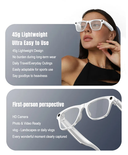 Xiaomi Mijia 4K HD AI Smart Glasses — Color Changing with 100MP Camera, Bluetooth Call & Voice Assistant Control