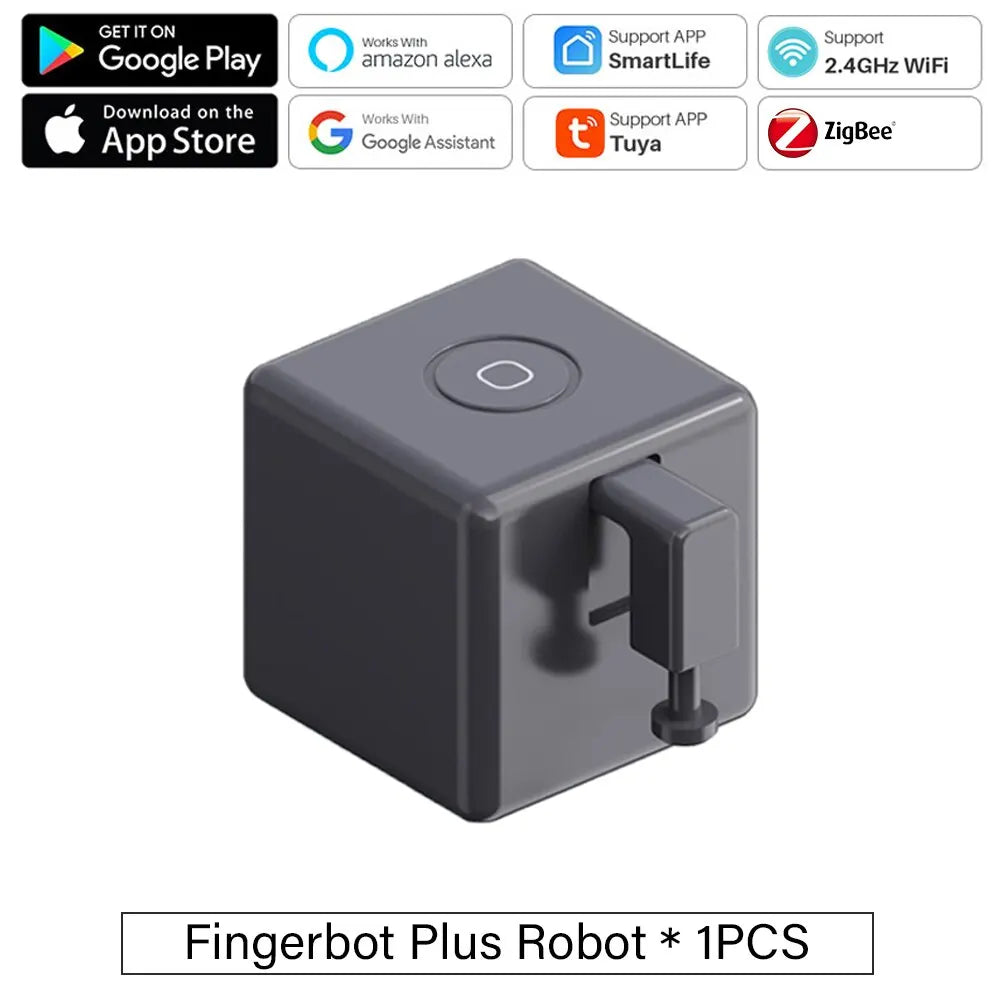 Tuya Zigbee Bluetooth Fingerbot Plus — Smart Button Pusher Switch Bot, Works with Alexa, Google Home & Smart Life App