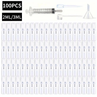 100PCS Mini Spray Bottles 2ml/3ml – BPA-Free Clear Refillable Travel Atomizer for Perfume & Cosmetics Portable Fine Mist Sprayer