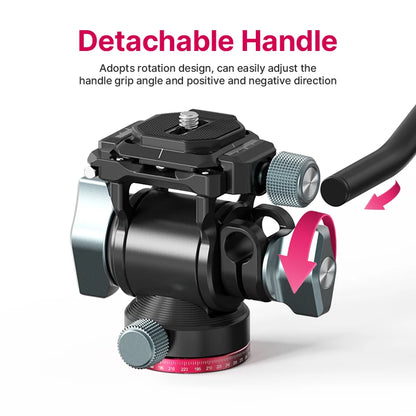 Ulanzi U-190 Panoramic Tripod Head – Hydraulic Fluid Video Damping Head for DSLR, Monopod & Mobile Camera Stand