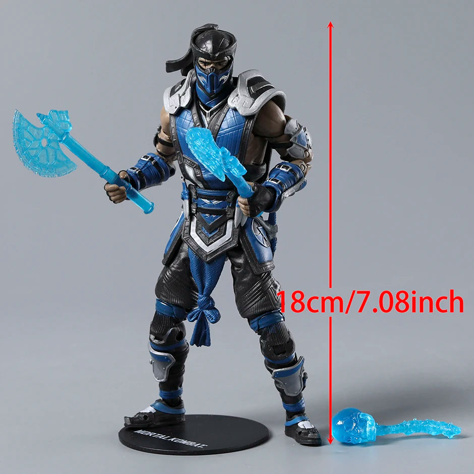 Scorpion & Sub-Zero Mortal Kombat 7" Action Figures – Exclusive Series 1 Movie Collectible Toy Dolls