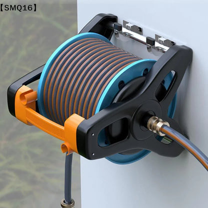 Galvanized Garden Hose Holder - Wall-Mount Hose Reel Hanger for Space-Saving Outdoor Yard Storage