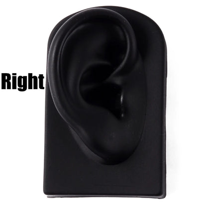 Soft Silicone Ear Nose Mouth Practice Model – Tattoo & Piercing Jewelry Display Stand with Acrylic Earring Holder Kit for Training & Showcase