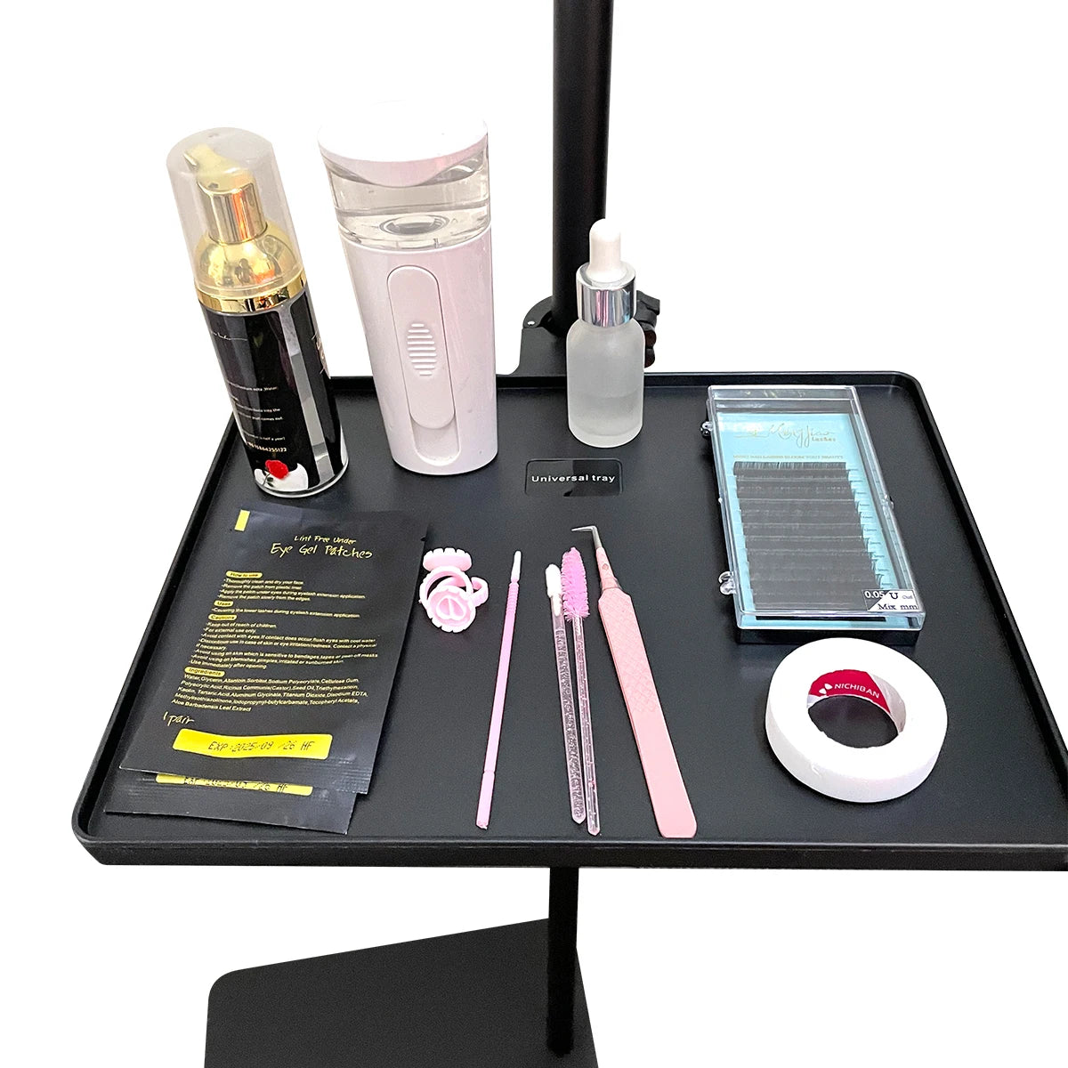 ABS Eyelash Tray Holder - Lash Extension Organizer Accessory Compatible with Moon Light & Ring Light for Beauty Tools