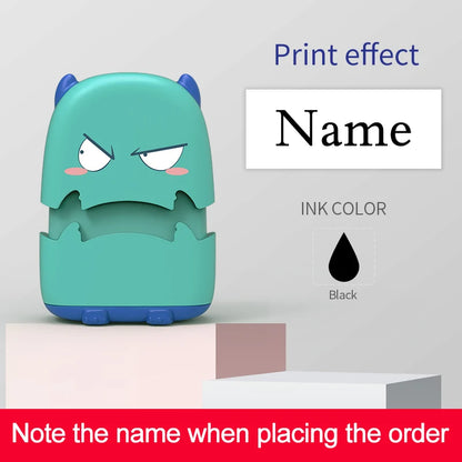 Custom Baby Name Stamp Kit - Reusable Waterproof Ink Stamp for Clothes, School Bags & Personal Items