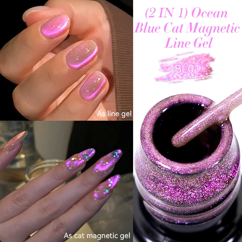 LILYCUTE 5ml Silver Metallic Liner Gel Polish – Super Bright UV Nail Art Stripe & Drawing Paint Varnish, Mirror Effect Graffiti Gel