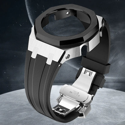 Gen4 Mod Kit for Casioak GA2100/2110 – Metal Bezel, Rubber Watch Case & Stainless Steel Strap