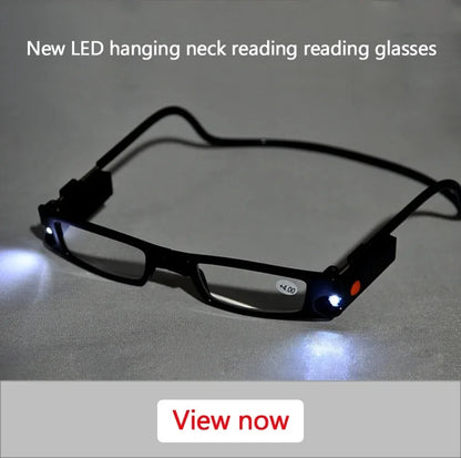 2021 LED Light Reading Glasses – Full Frame Fashion Eyewear for Men & Women, +1.0 to +4.0 Diopters