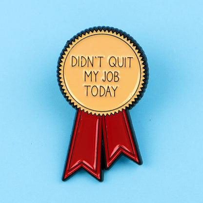 Today Ribbon Enamel Pin – Humorous Lapel Brooch for Backpack, Clothing & Accessories